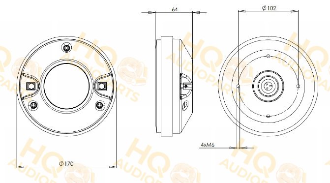 B&C Speakers Nyomókamrás meghajtó DE82TN, 8 Ω, 35 W