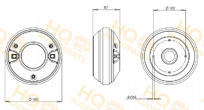 B&C Speakers Nyomókamrás meghajtó DE750TN, 16 Ω, 110 W