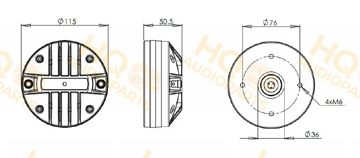 B&C Speakers Nyomókamrás meghajtó DE620, 8 Ω, 110 W