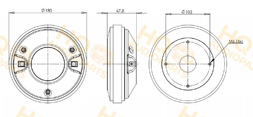 B&C Speakers Nyomókamrás meghajtó DE700TN, 8 Ω, 35 W