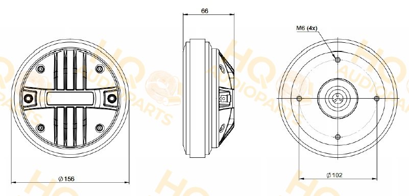B&C Speakers Nyomókamrás meghajtó DE64TN, 8 Ω, 110 W