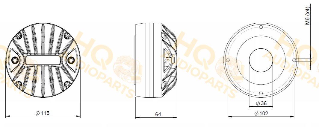 B&C Speakers Nyomókamrás meghajtó DE991TN, 16 Ω, 100 W