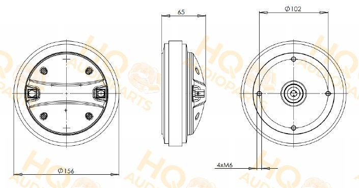 B&C Speakers Nyomókamrás meghajtó DE610, 16 Ω, 110 W