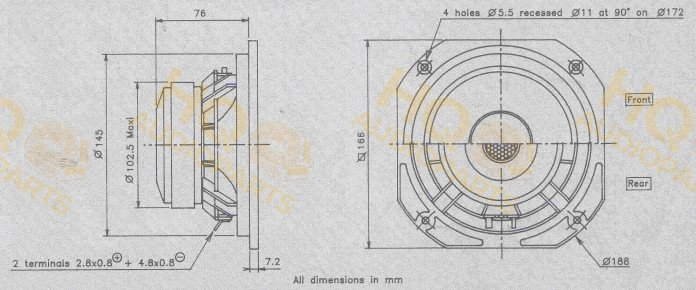 Audax Hangszóró HM170G0, 8 Ω