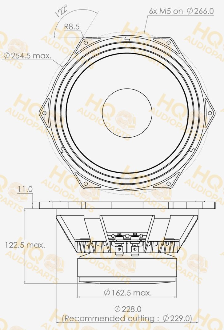 PHL Audio Hangszóró 3411, 8 Ω, 400 W