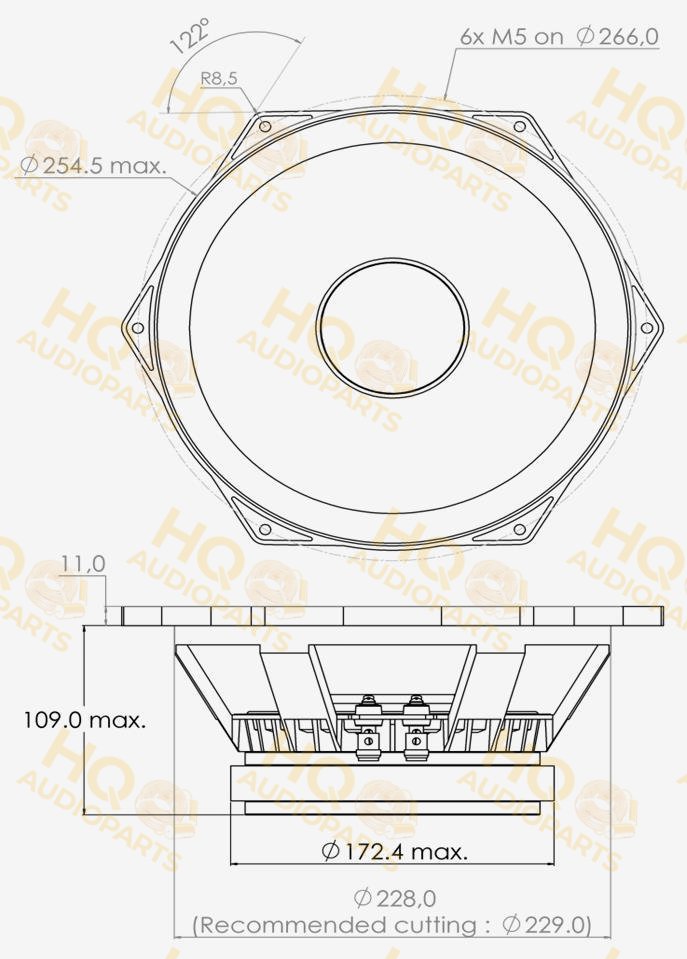 PHL Audio Hangszóró 3450, 8 Ω, 200 W