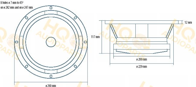 RCF Hangszóró L10/750YK, 8 Ω, 350 W