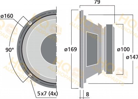Monacor Hangszóró SP-17/4, 4 Ω, 30 W