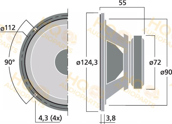 Monacor Hangszóró SPH-100AL, 8 Ω, 40 W