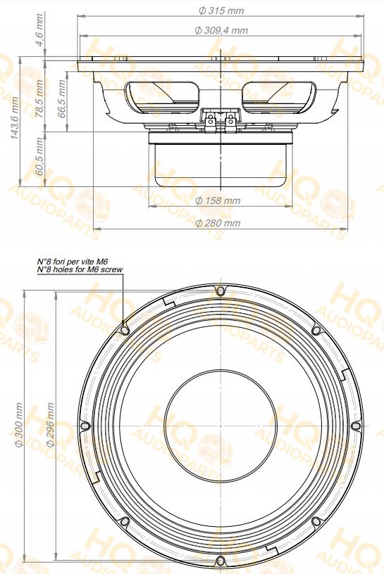 Eighteen Sound Hangszóró 12NLW9410, 8 Ω, 1000 W