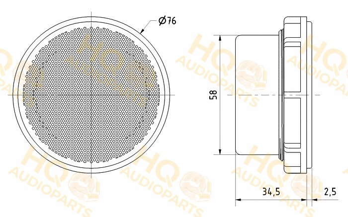 Visaton Hangszóró PL 7 RV (NCS S 3000-N) - 8 OHM, 8 Ω, 10 W