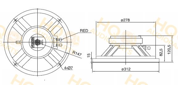 Fostex Hangszóró FW305, 8 Ω, 40 W