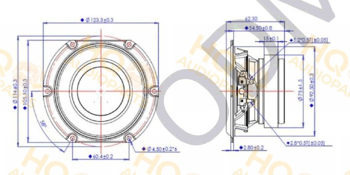 Peerless Hangszóró SDS-100F25CP09-04, 4 Ω, 25 W