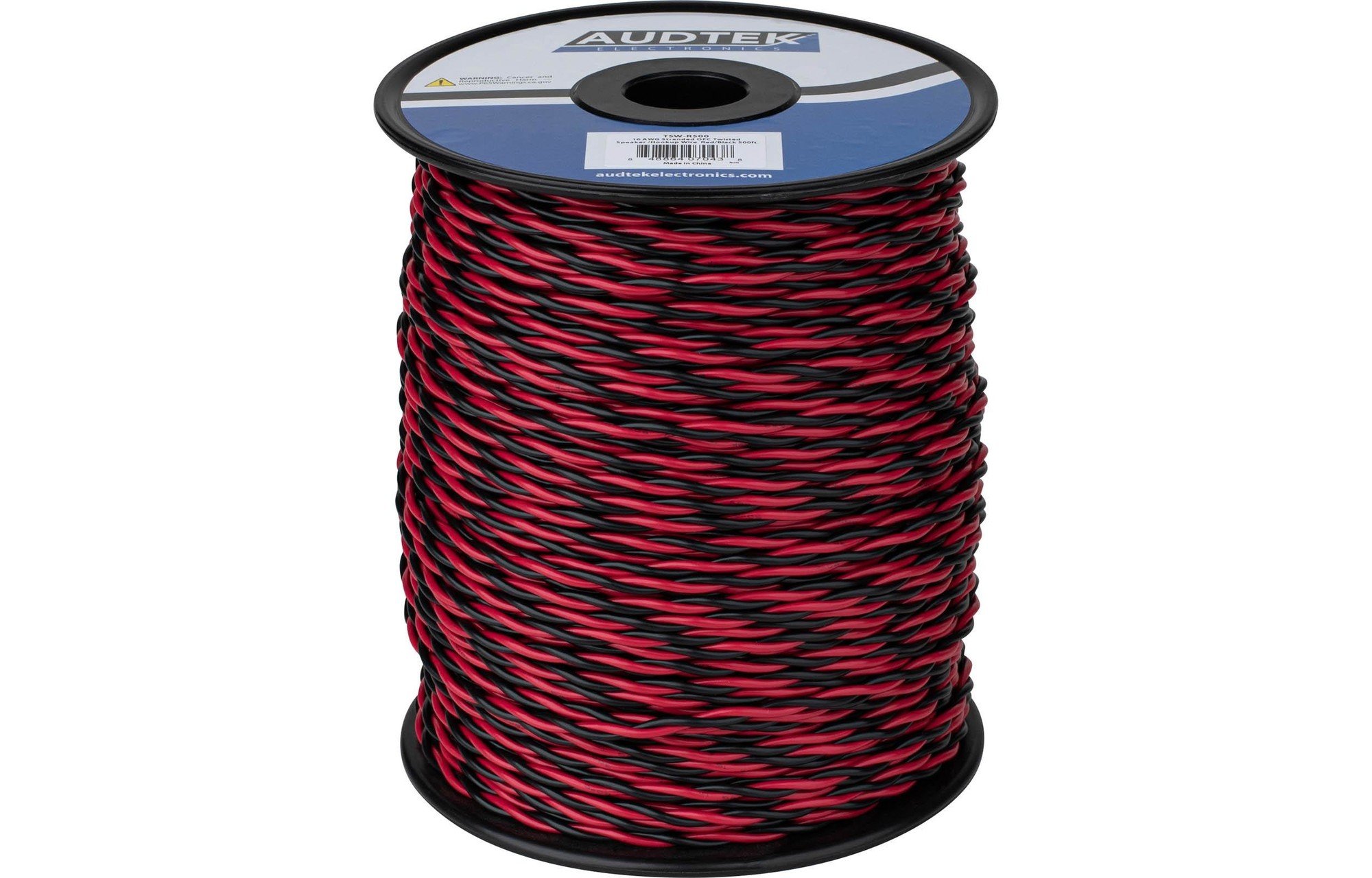 Audtek 16 AWG sodrott OFC sodrott páros hangszekrény vezeték piros/fekete