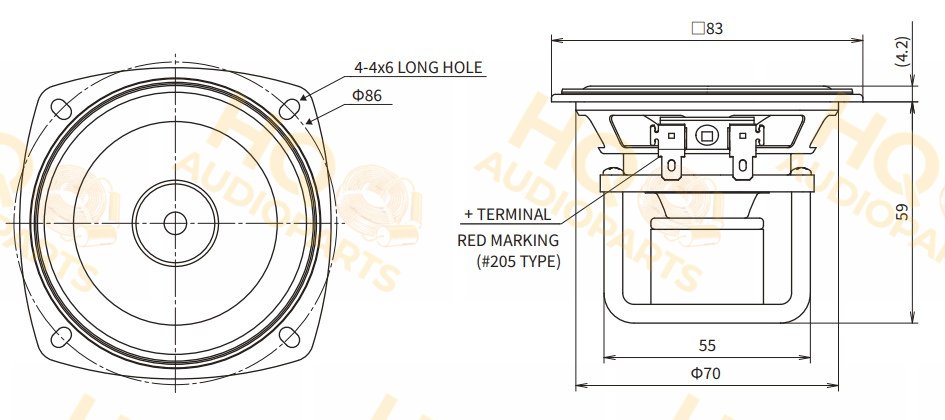 Fostex Szélessávú hangszóró FE83A-VB, 8 Ω, 5 W