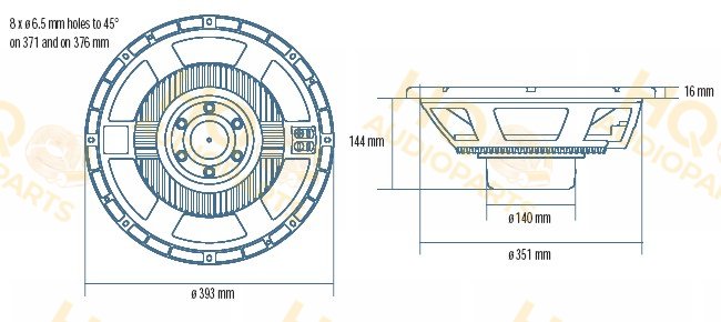 RCF Hangszóró LF15N401, 8 Ω, 900 W