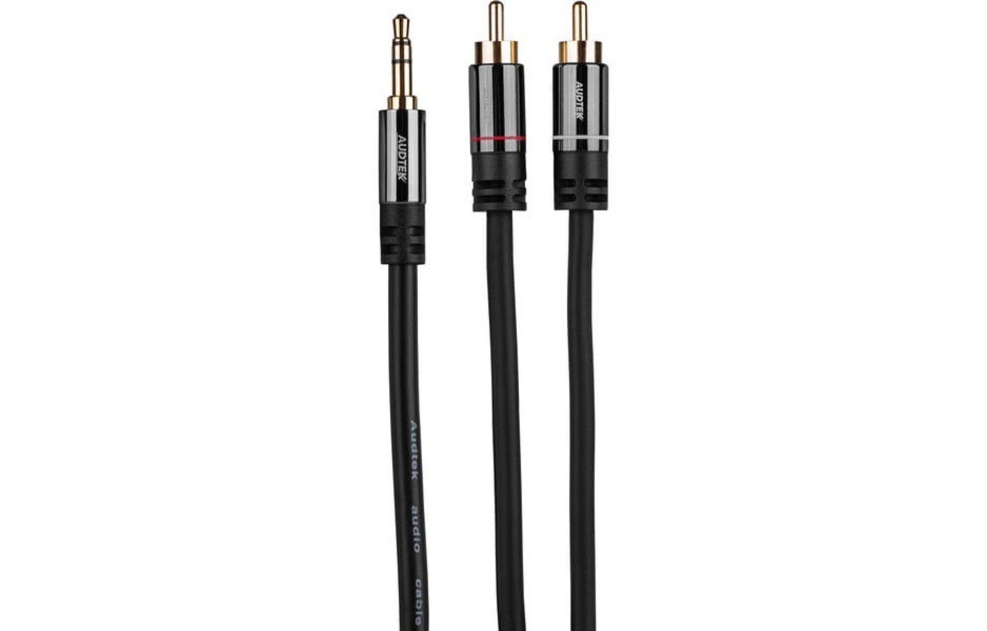 Audtek Y35SM 2 RCA papa to 3.5mm Stereo kábel, 3.6 méter