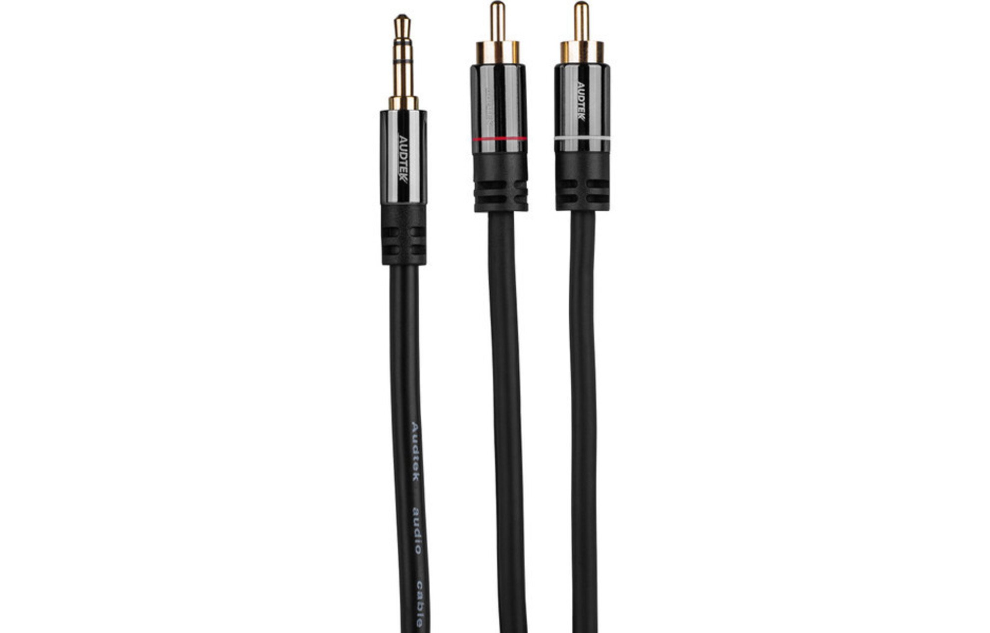 Audtek Y35SM 2 RCA papa to 3.5mm Stereo kábel, 1.8 méter