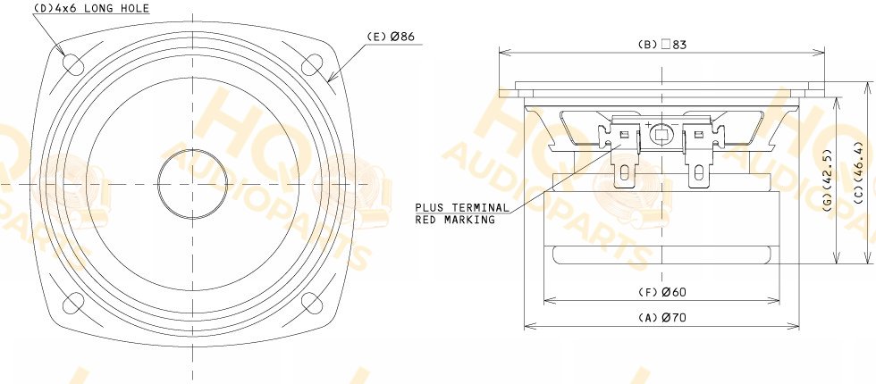 Fostex Szélessávú hangszóró FE83NV2, 8 Ω, 5 W