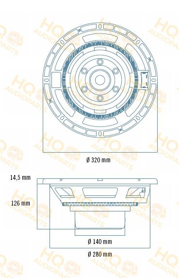 RCF Hangszóró MB12N405, 8 Ω, 1000 W