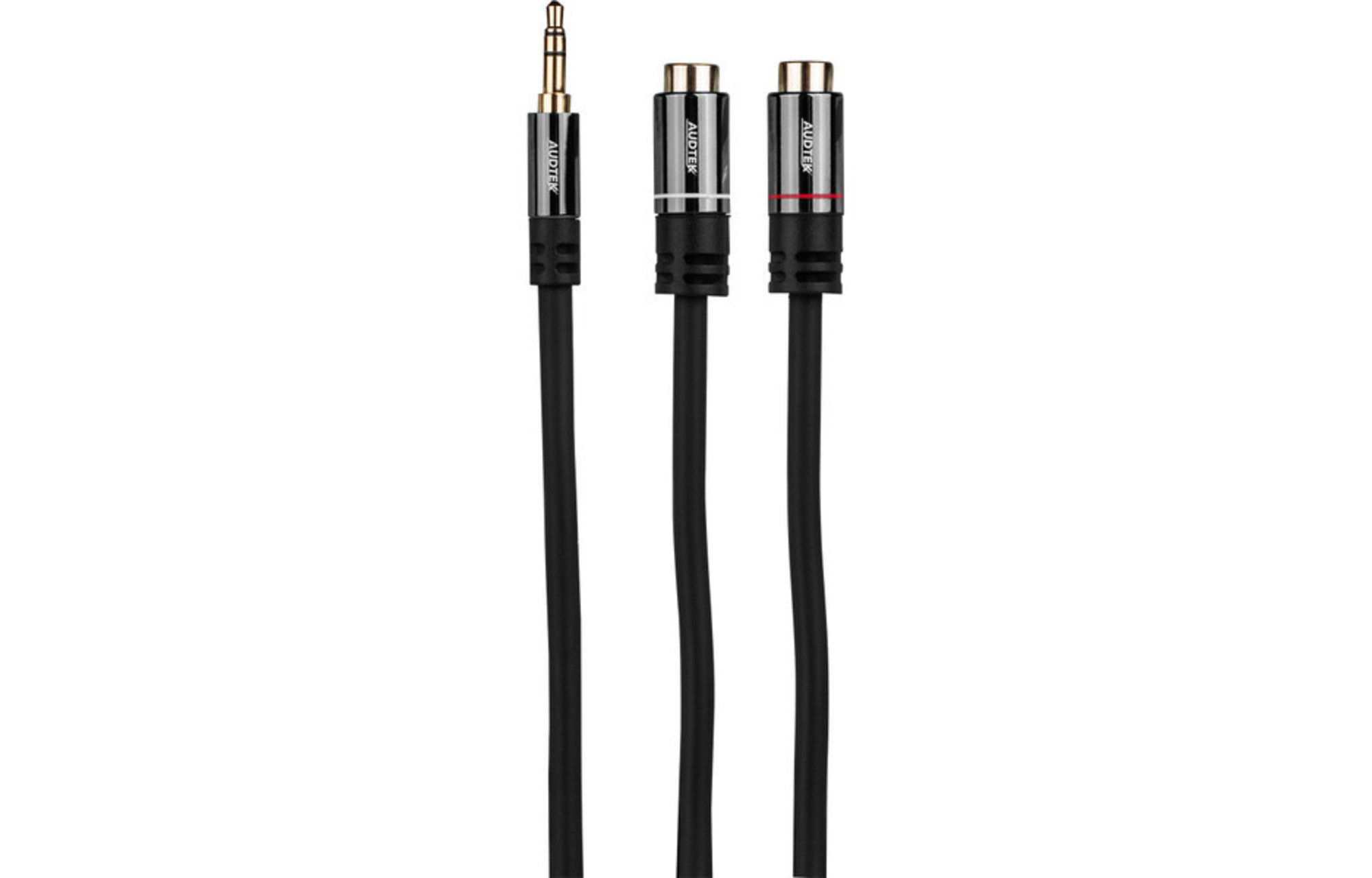 Audtek YF35SM 3.5mm Stereo papa - 2 x RCA mama kábel