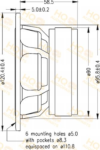 SEAS Hangszóró W12CY006-8, 8 Ω, 90 W