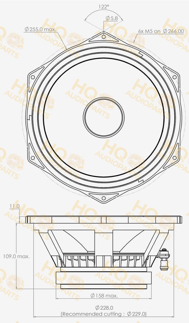 PHL Audio Hangszóró 3020, 8 Ω, 200 W