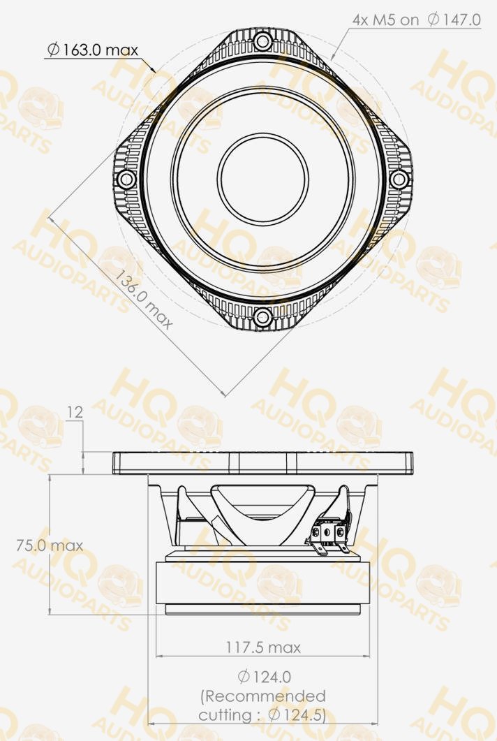 PHL Audio Hangszóró 900, 8 Ω, 120 W