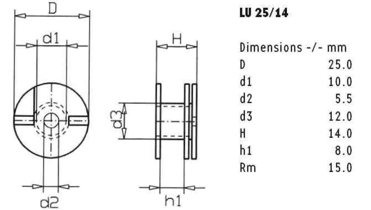 Intertechnik Légmagos tekercs – 0,15 mH | LU25 | DCR 0,49 Ω | Cu 0,50 mm | ±3.0%