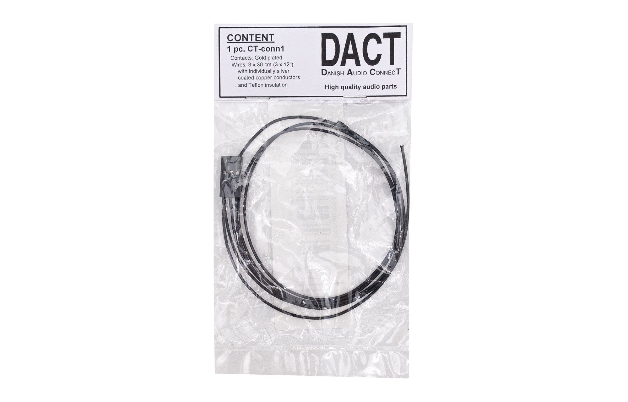 DACT CT-conn1 aranyozott 3-pólusú csatlakozó készlet DACT Vonaljelszint-szabályzókhoz és egyensúlyszabályzókhoz (CT2/CT4)