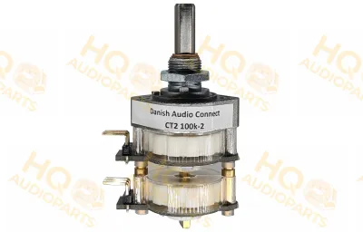 DACT CT2-100k-2 Stereo Vonaljelszint-szabályzó/hangerő szabályzó 100k Ohm 2 wafers