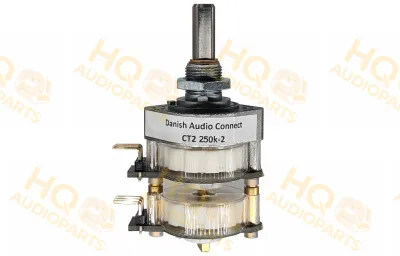 DACT CT2-250k-2 Stereo Vonaljelszint-szabályzó/hangerő szabályzó 250k Ohm 2 wafers