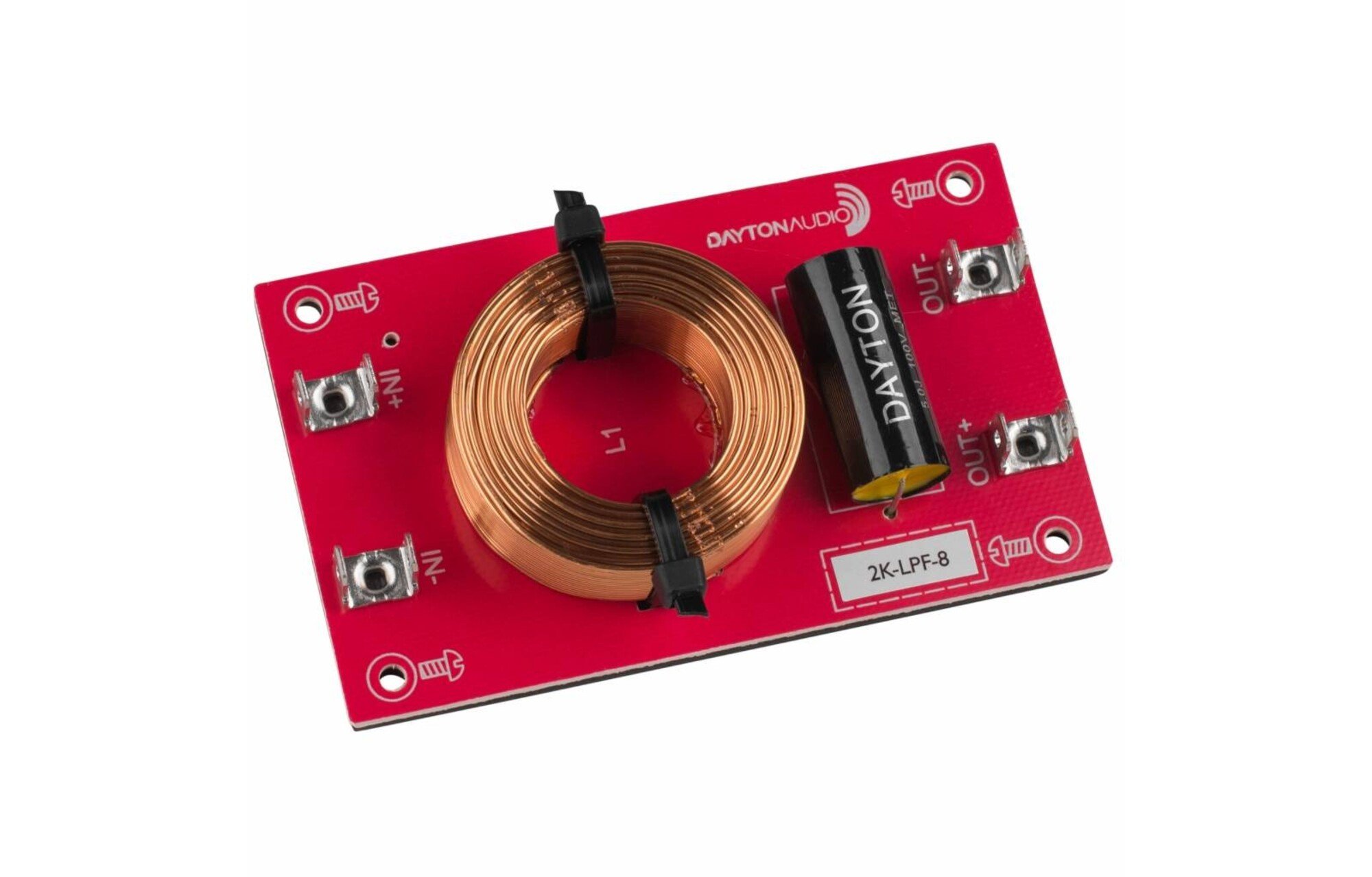 Dayton Audio Mélyáteresztő összeszerelt hangszóróváltó 12 dB/Octave, 8 Ohm, 2000 hz