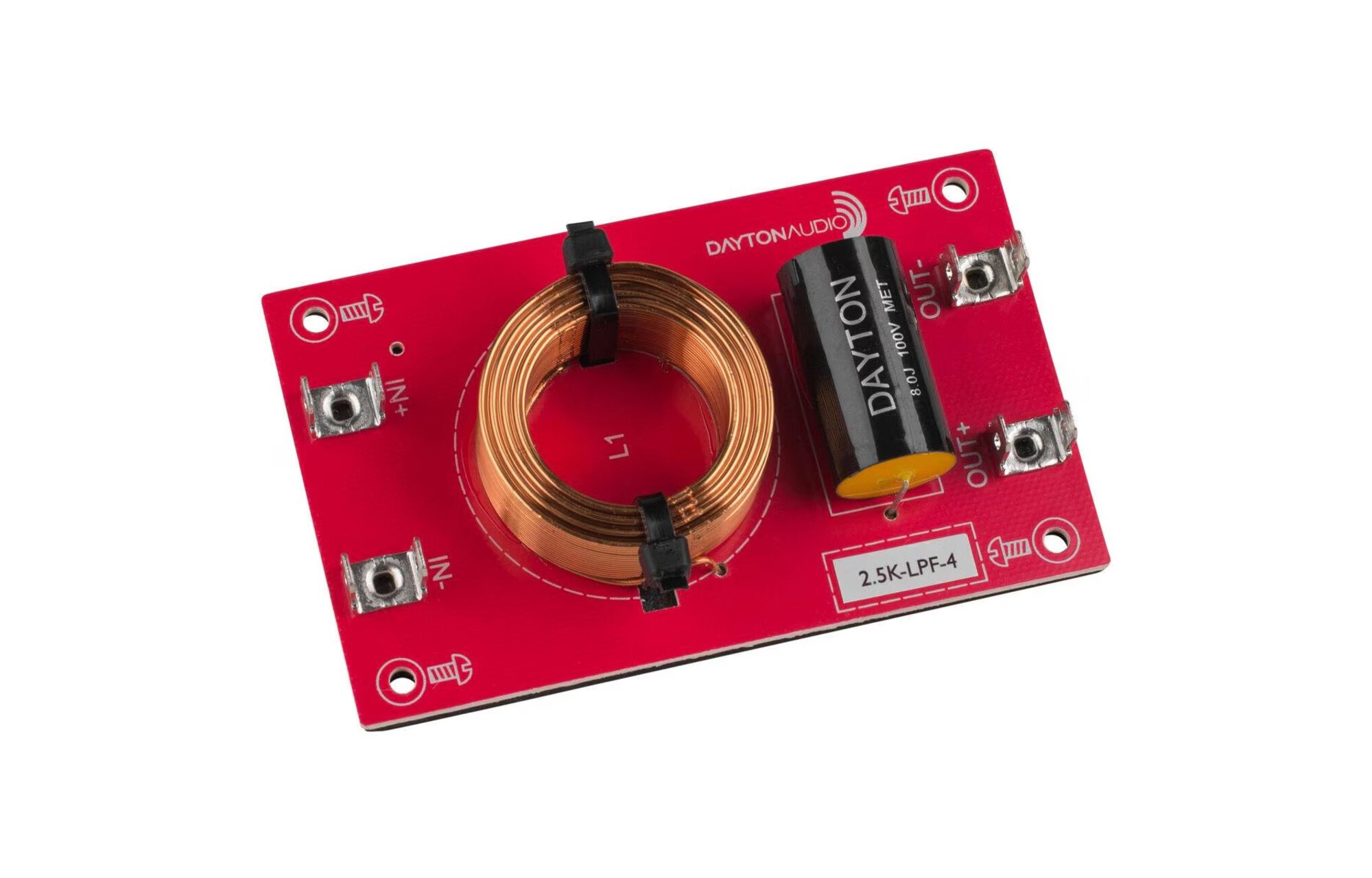 Dayton Audio Mélyáteresztő összeszerelt hangszóróváltó 12 dB/Octave, 4 Ohm, 2500 hz