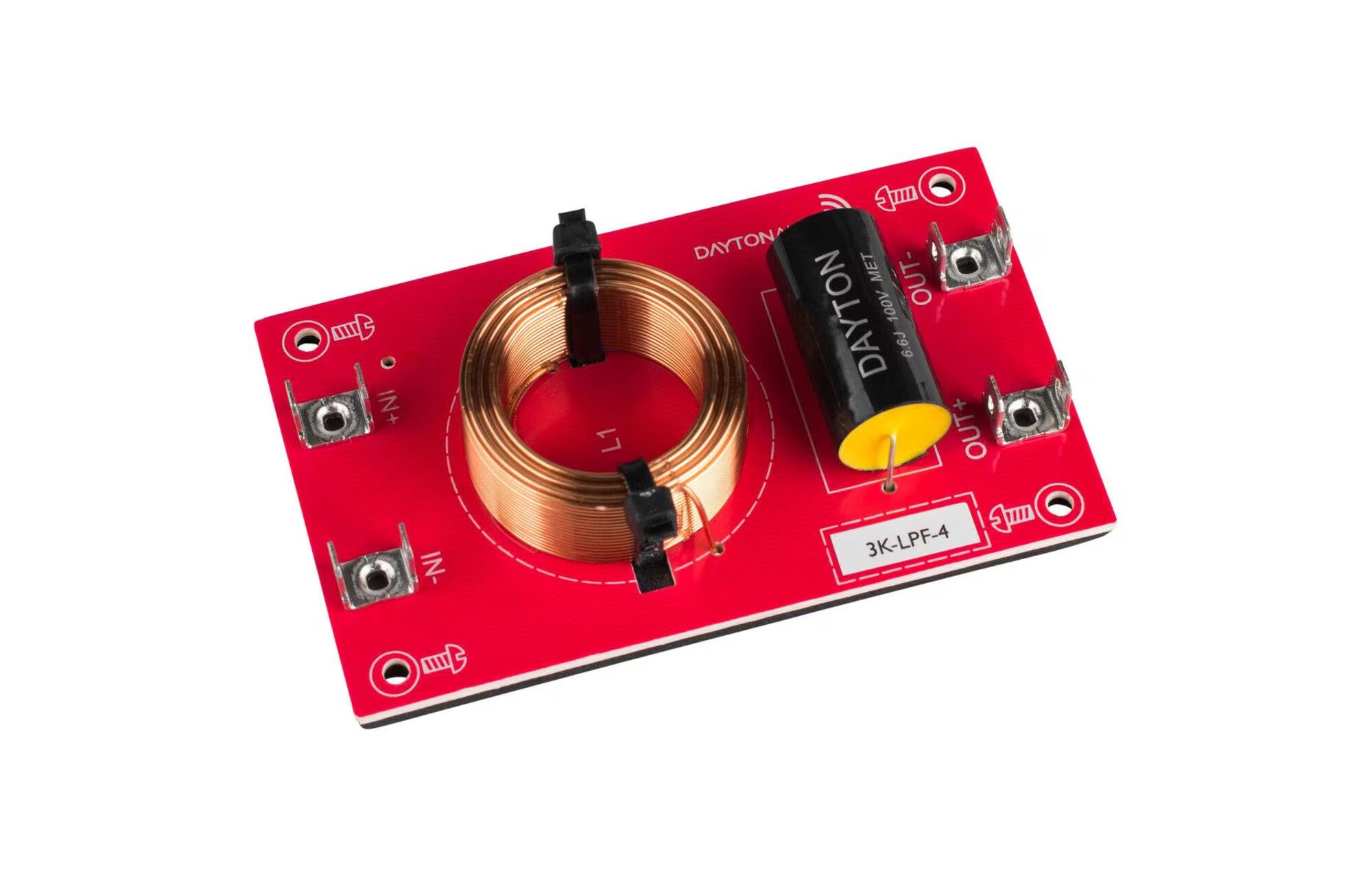 Dayton Audio Mélyáteresztő összeszerelt hangszóróváltó 12 dB/Octave, 4 Ohm, 3000 hz