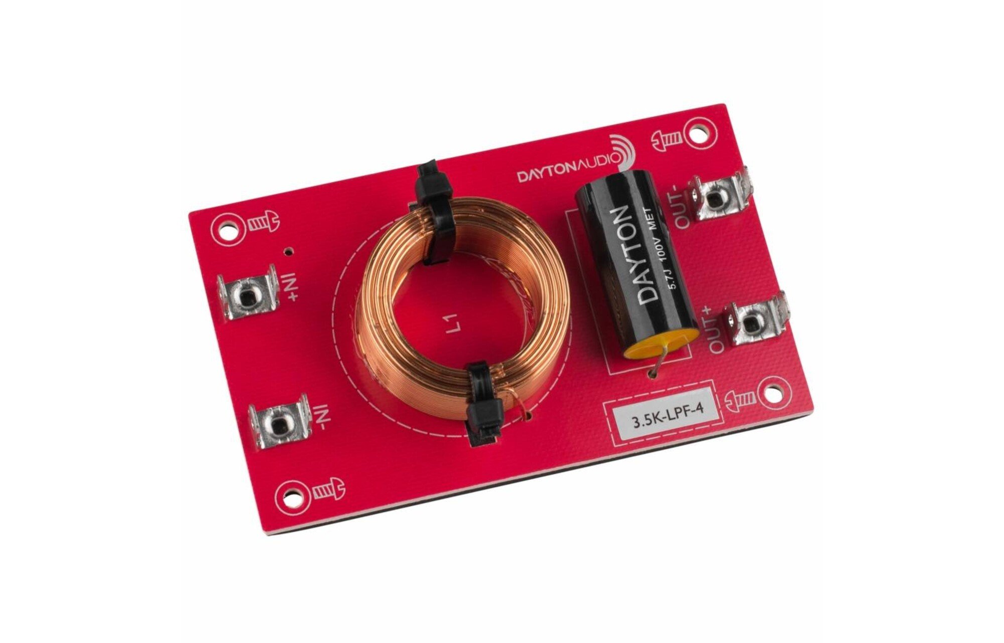 Dayton Audio Mélyáteresztő összeszerelt hangszóróváltó 12 dB/Octave, 4 Ohm, 3500 hz
