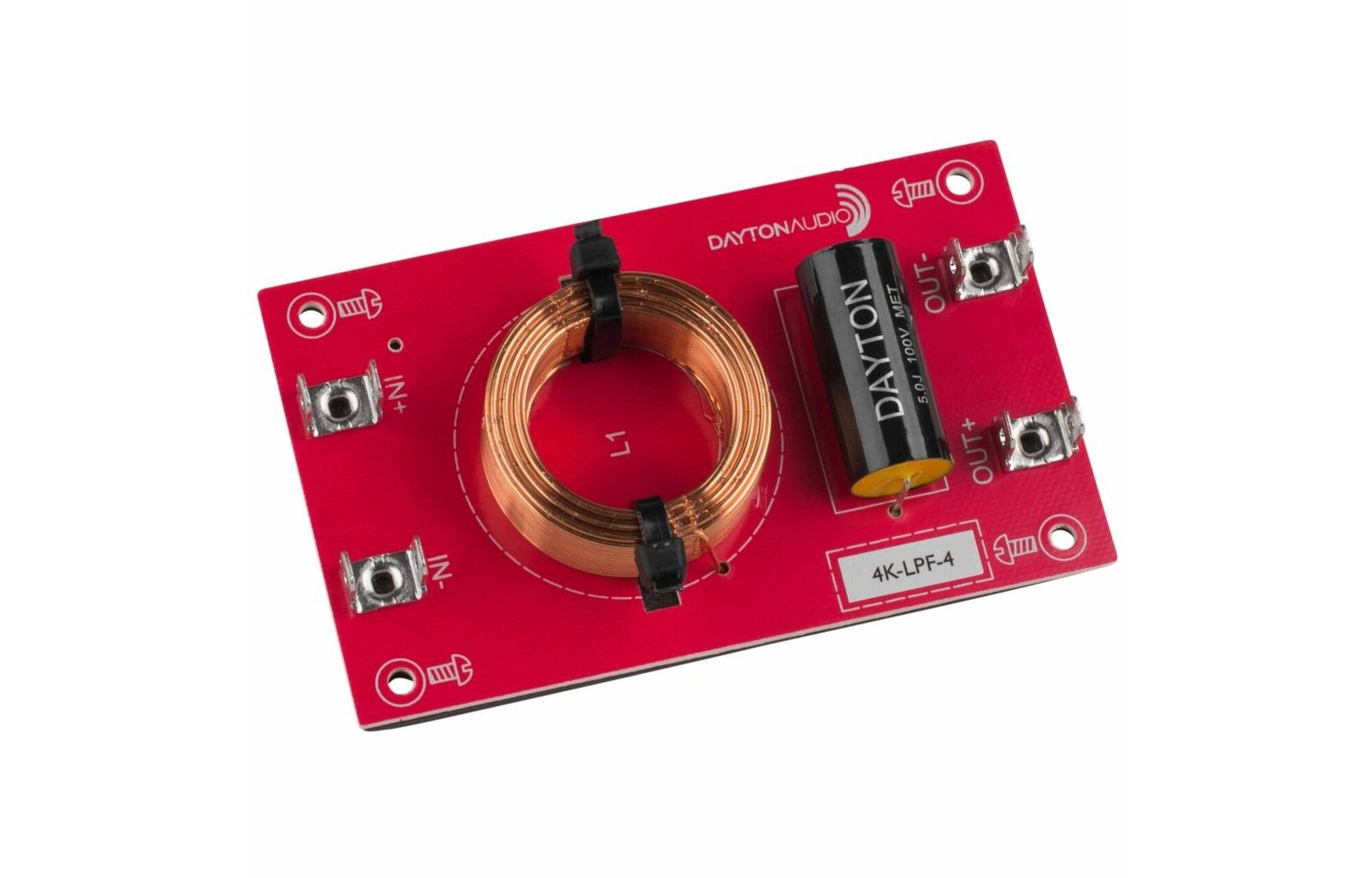 Dayton Audio Mélyáteresztő összeszerelt hangszóróváltó 12 dB/Octave, 4 Ohm, 4000 hz