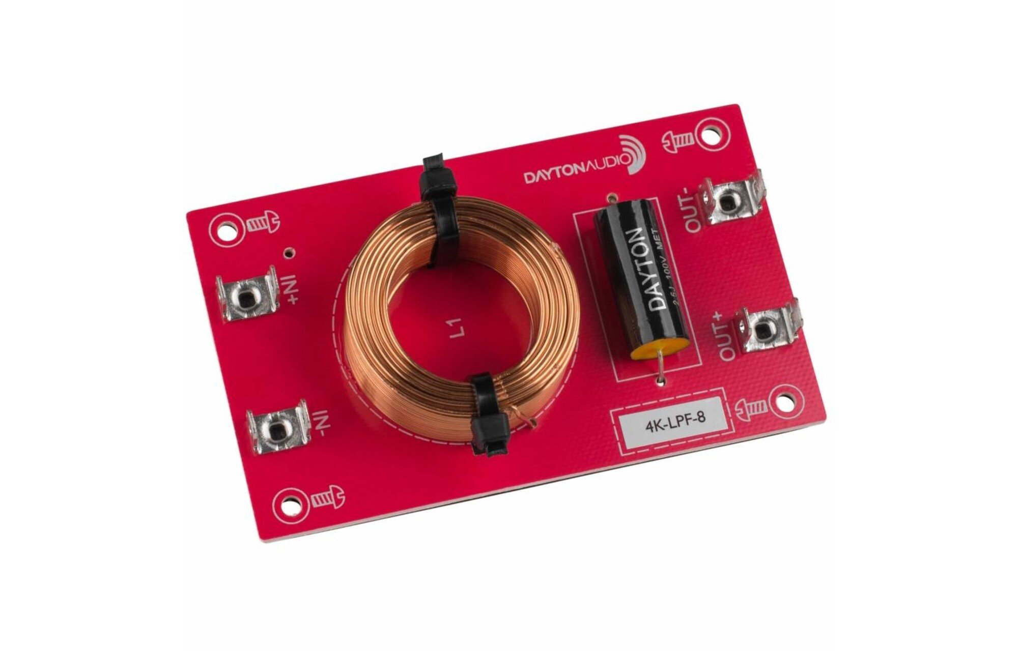 Dayton Audio Mélyáteresztő összeszerelt hangszóróváltó 12 dB/Octave, 8 Ohm, 4000 hz