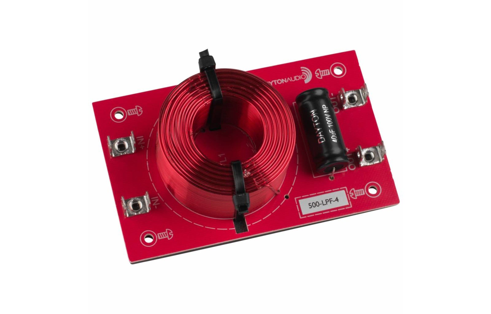Dayton Audio Mélyáteresztő összeszerelt hangszóróváltó 12 dB/Octave, 4 Ohm, 500 hz