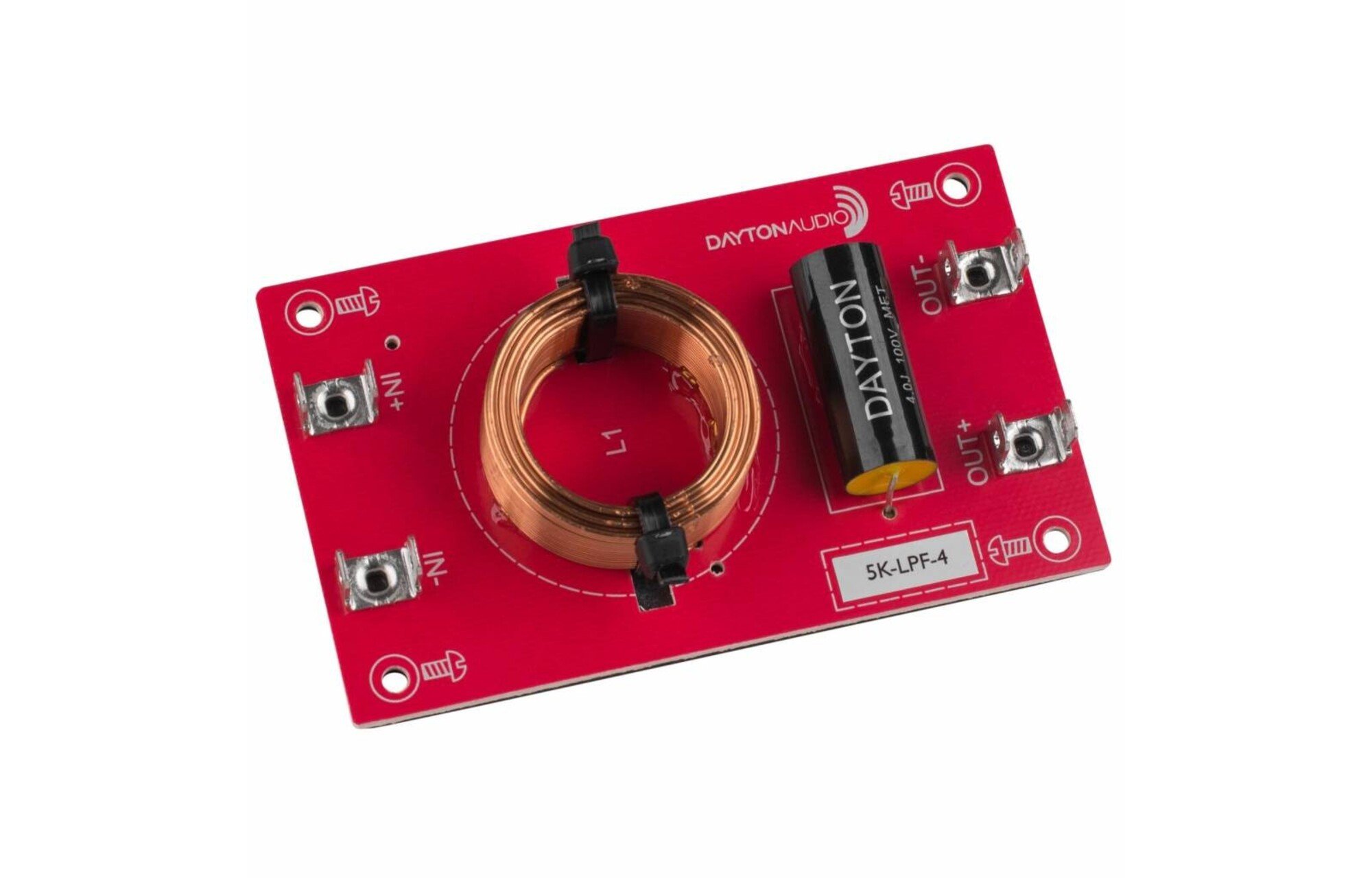 Dayton Audio Mélyáteresztő összeszerelt hangszóróváltó 12 dB/Octave, 4 Ohm, 5000 hz
