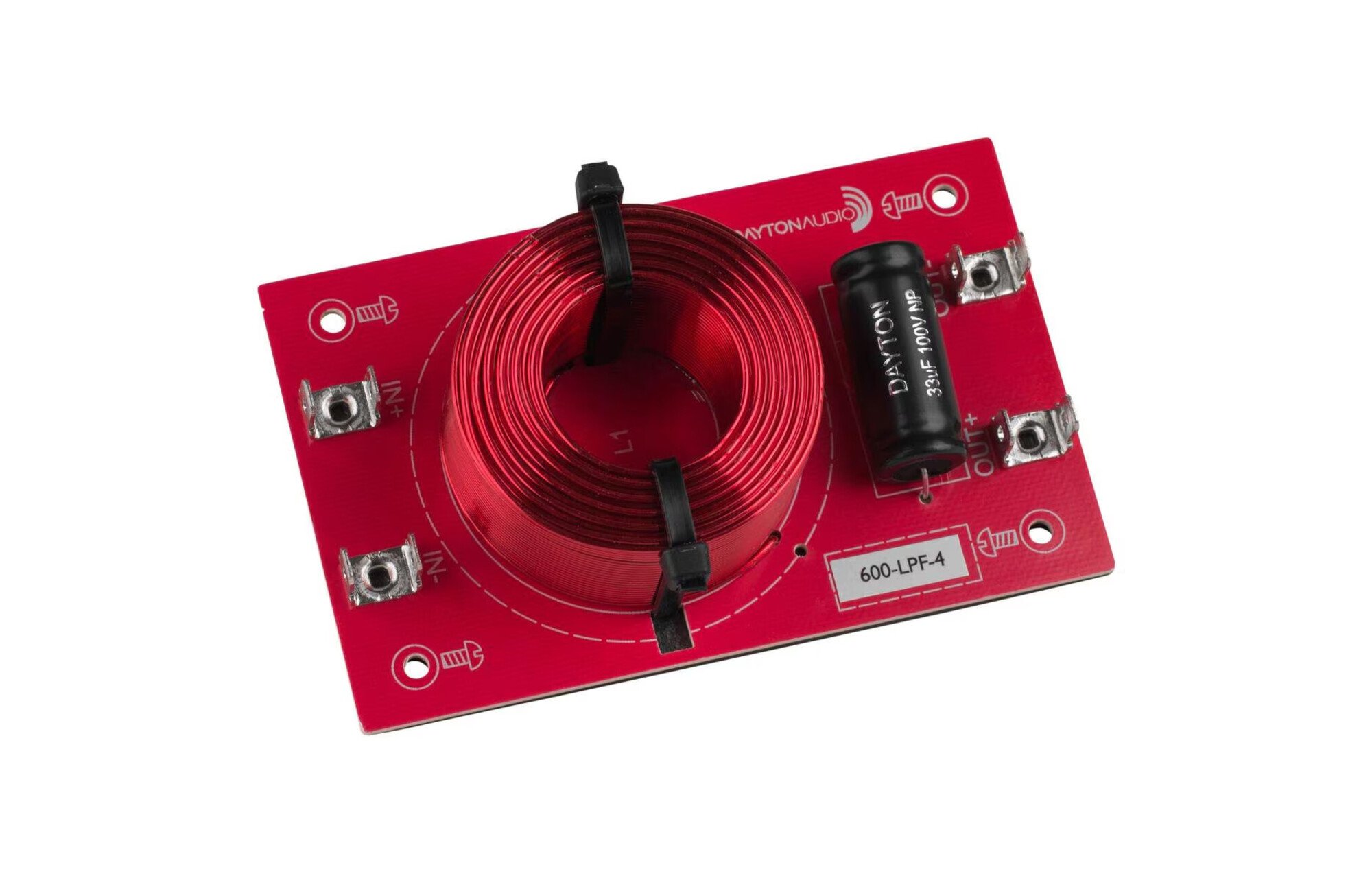 Dayton Audio Mélyáteresztő összeszerelt hangszóróváltó 12 dB/Octave, 4 Ohm, 600 hz