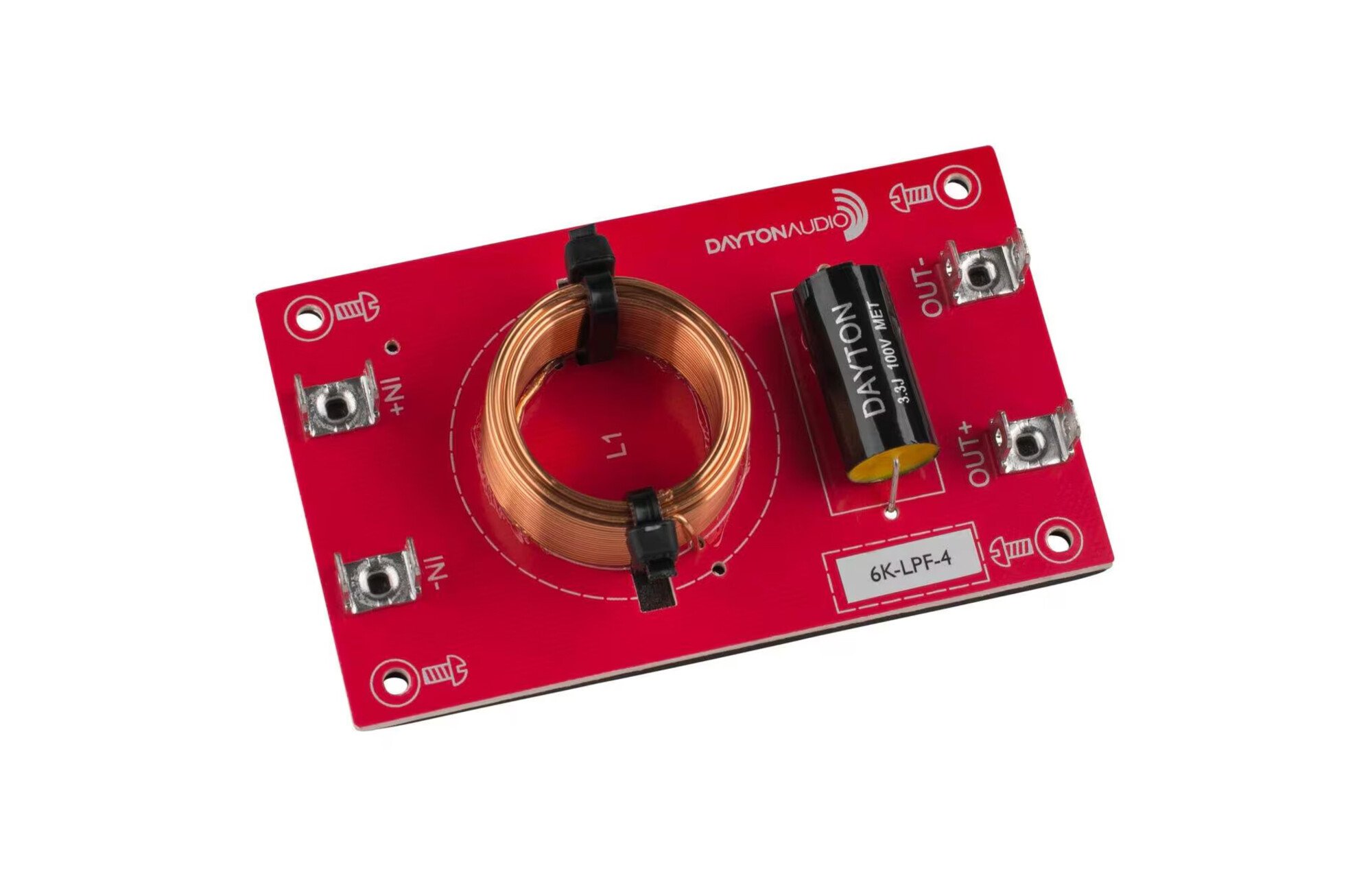 Dayton Audio Mélyáteresztő összeszerelt hangszóróváltó 12 dB/Octave, 4 Ohm, 6000 hz