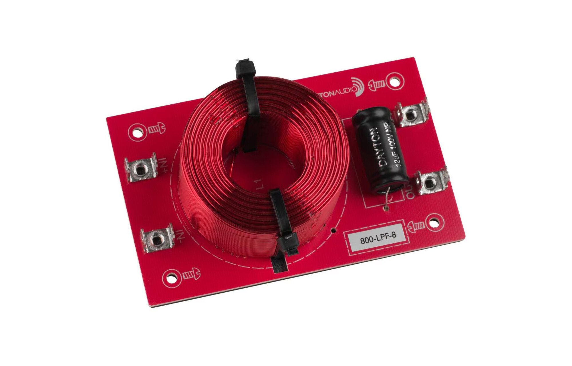 Dayton Audio Mélyáteresztő összeszerelt hangszóróváltó 12 dB/Octave, 8 Ohm, 800 hz