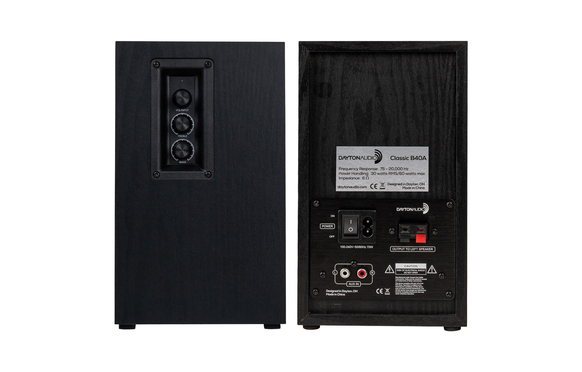 Dayton Audio Classic B40A Powered könyvespolc hangszóró pár Fekete