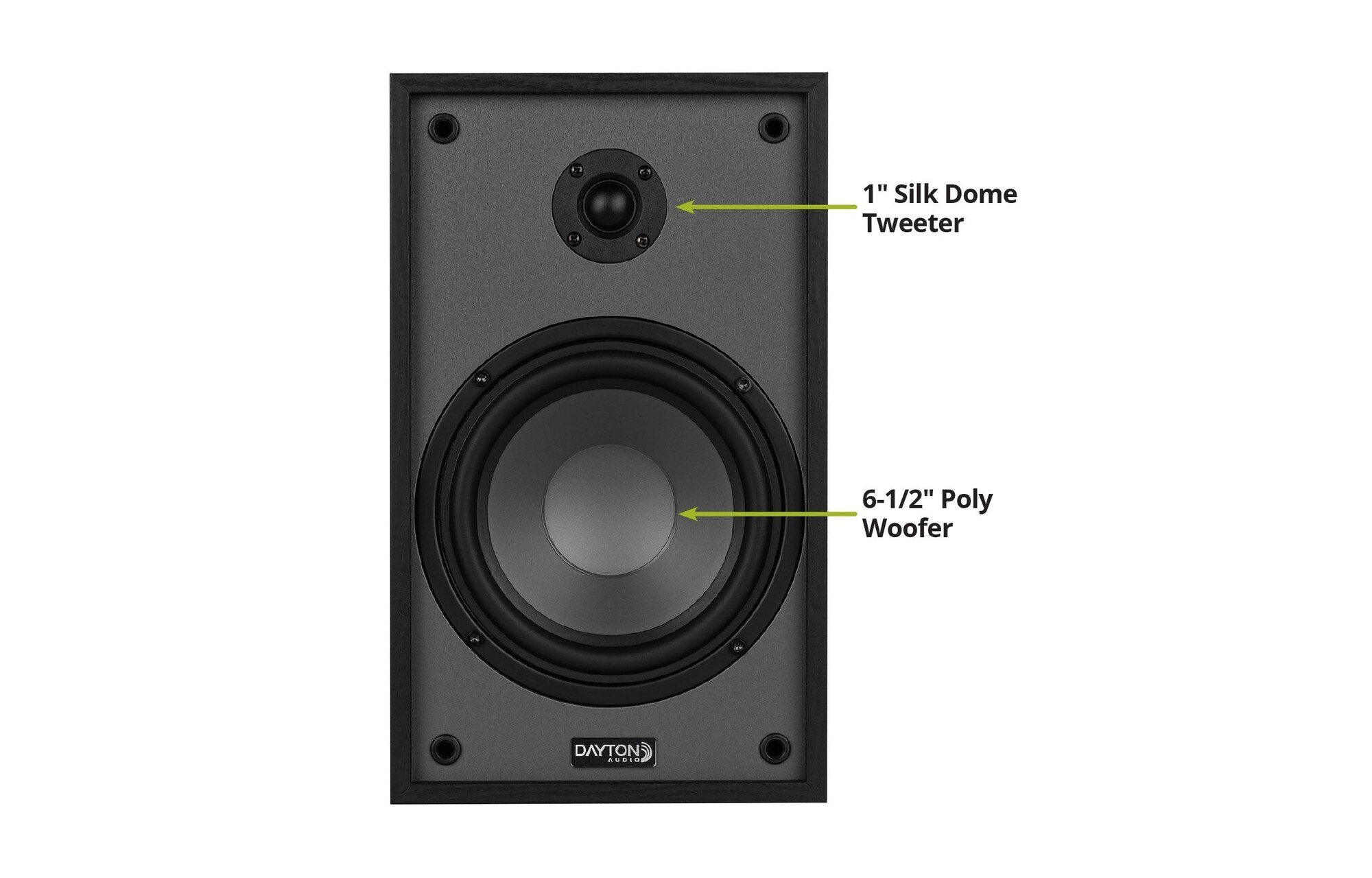 Dayton Audio Classic B65 Polcsugárzó fekete