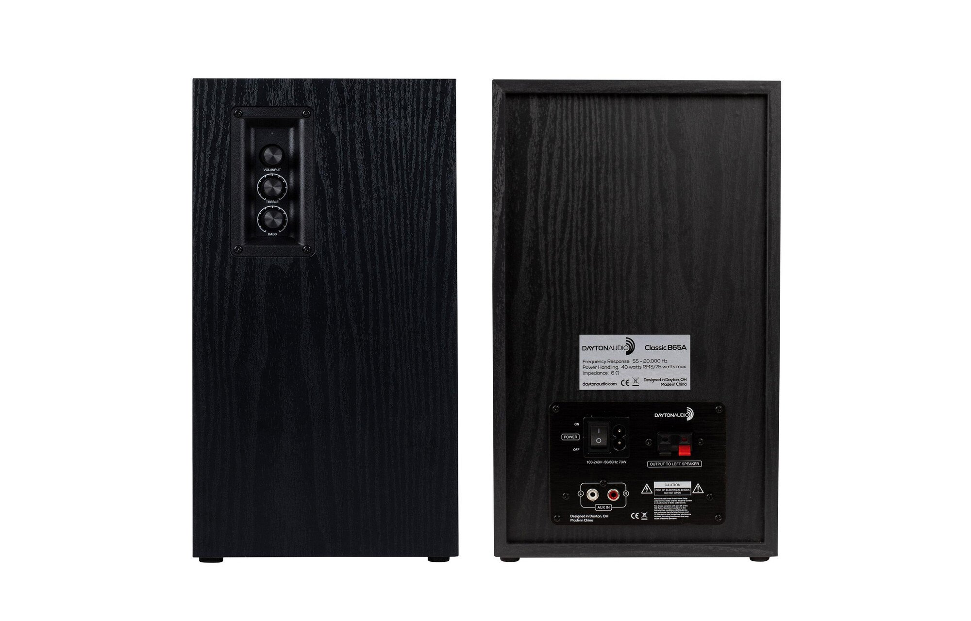 Dayton Audio Classic B65A Powered könyvespolc hangszóró pár Fekete