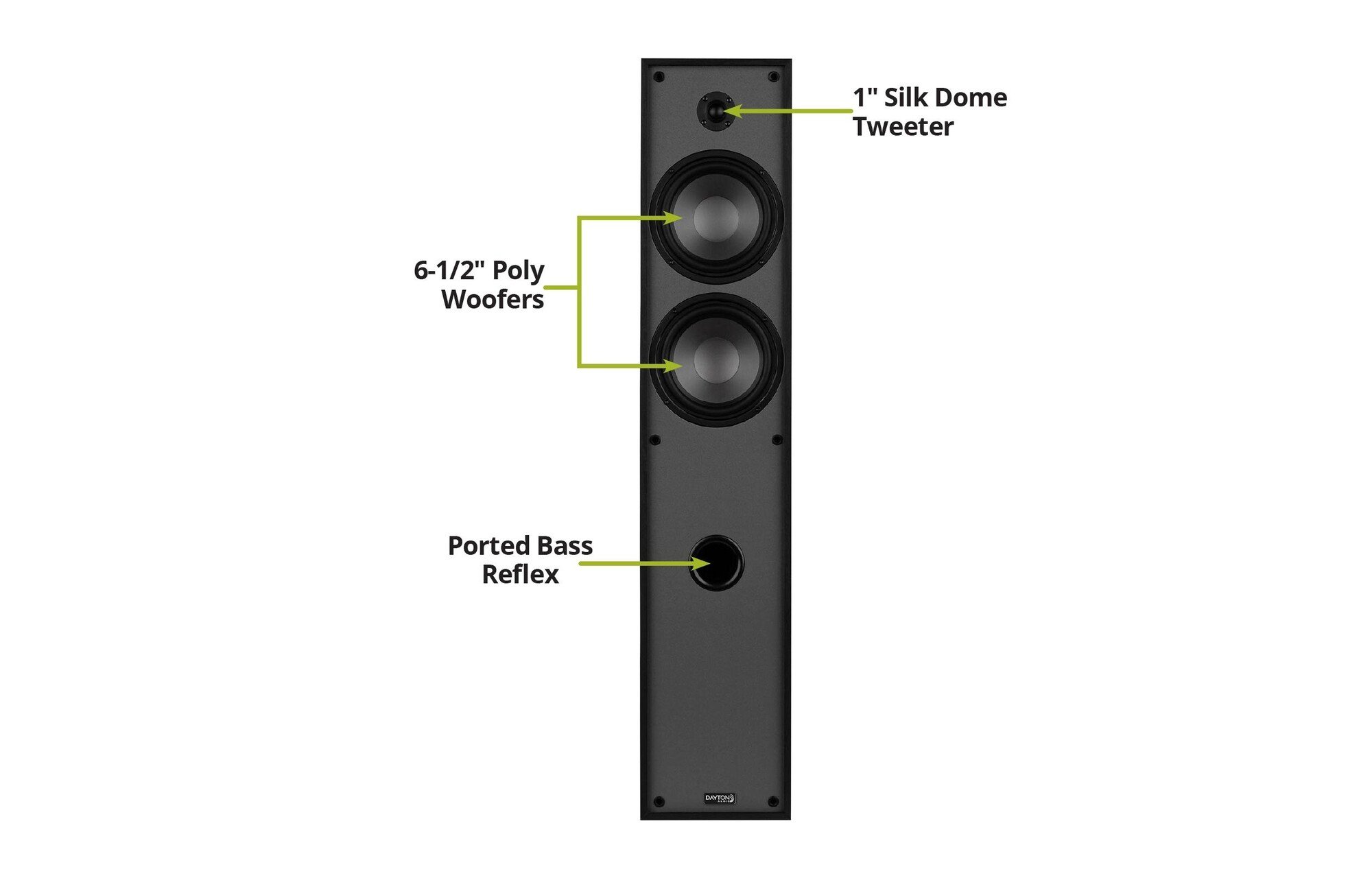 Dayton Audio Classic T65 Álló hangfal fekete