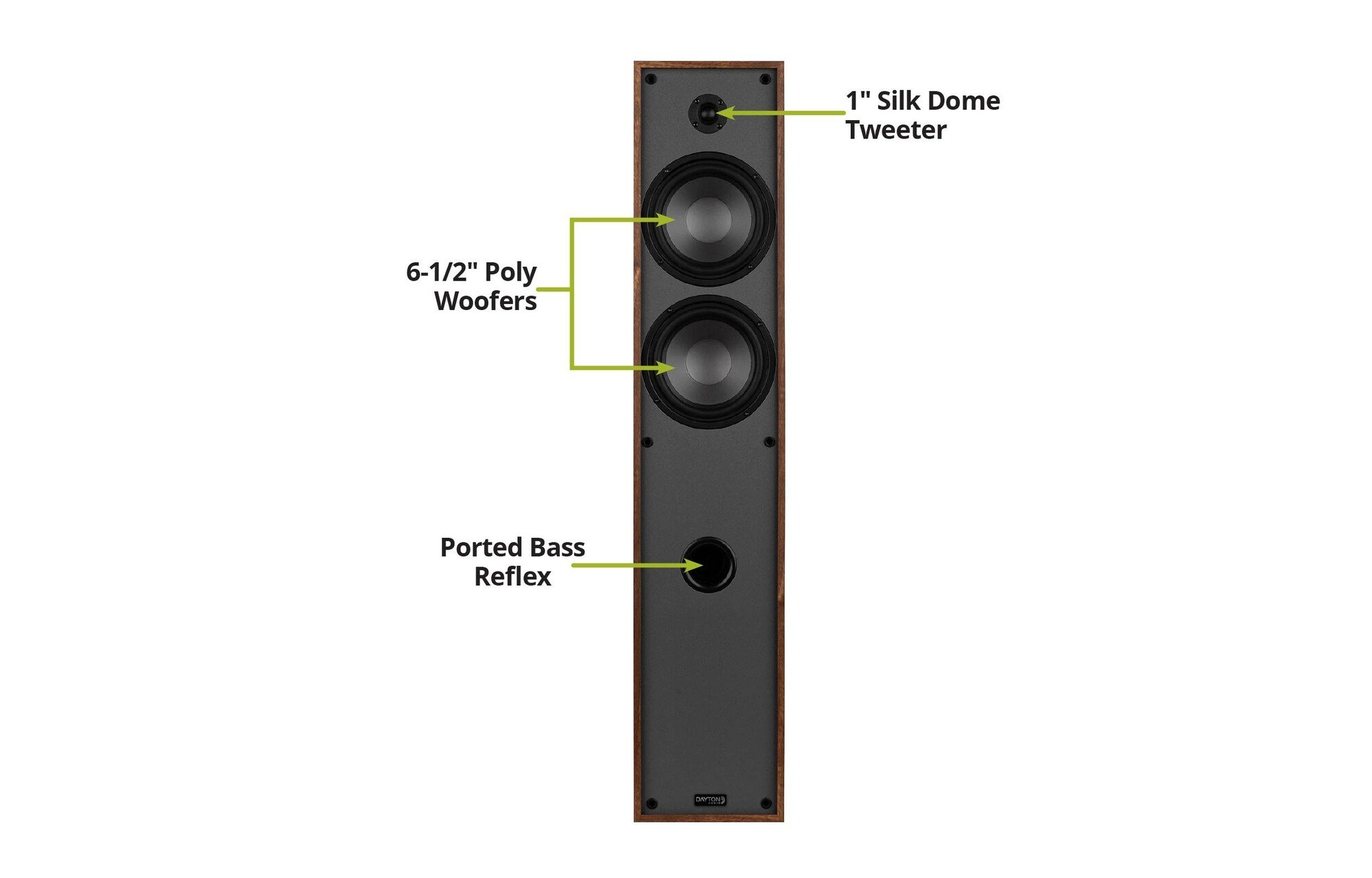 Dayton Audio Classic T65 Álló hangfal Tölgy