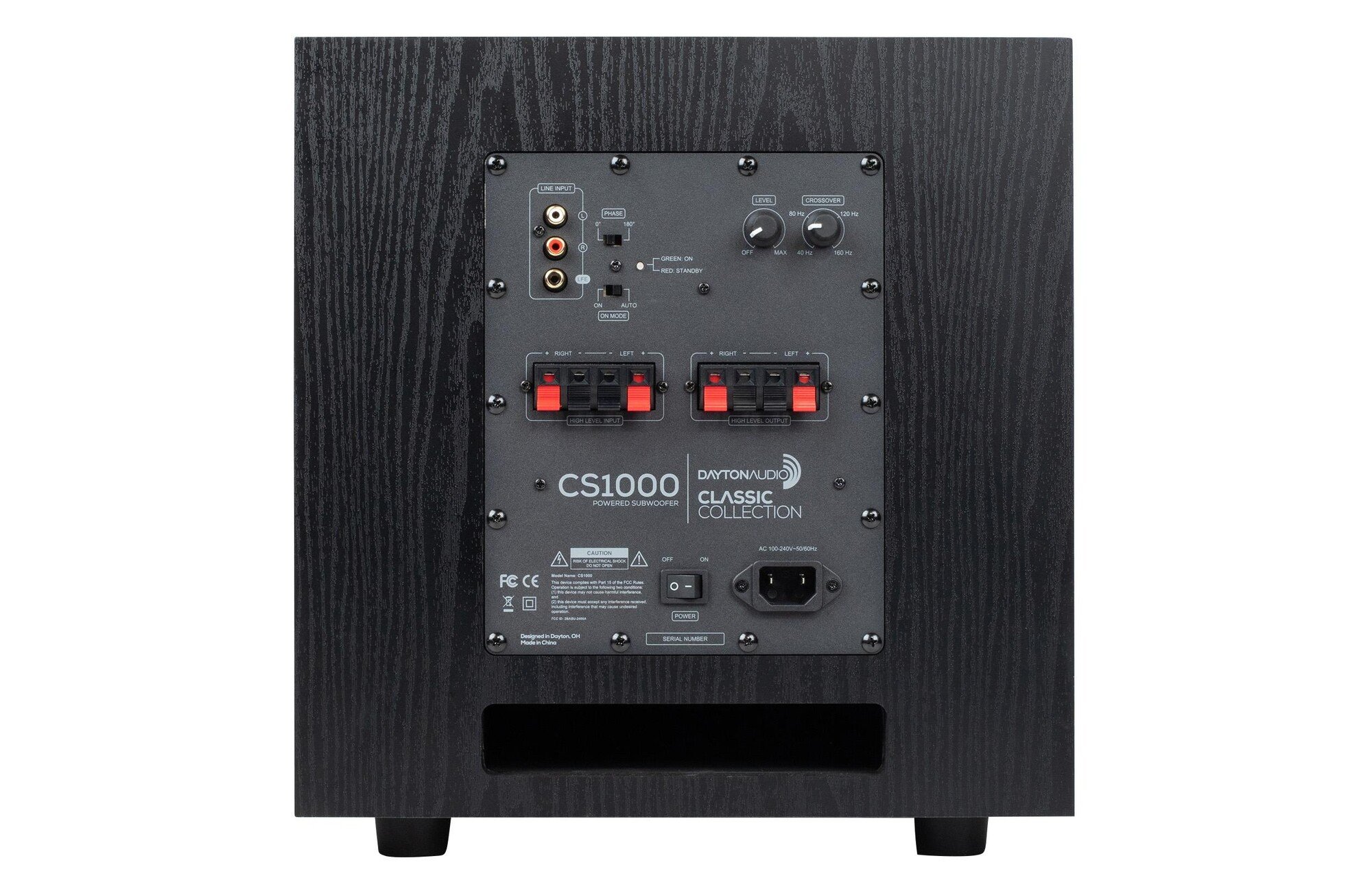 Dayton Audio CS1000 10" 180W-os mélysugárzó fekete színben