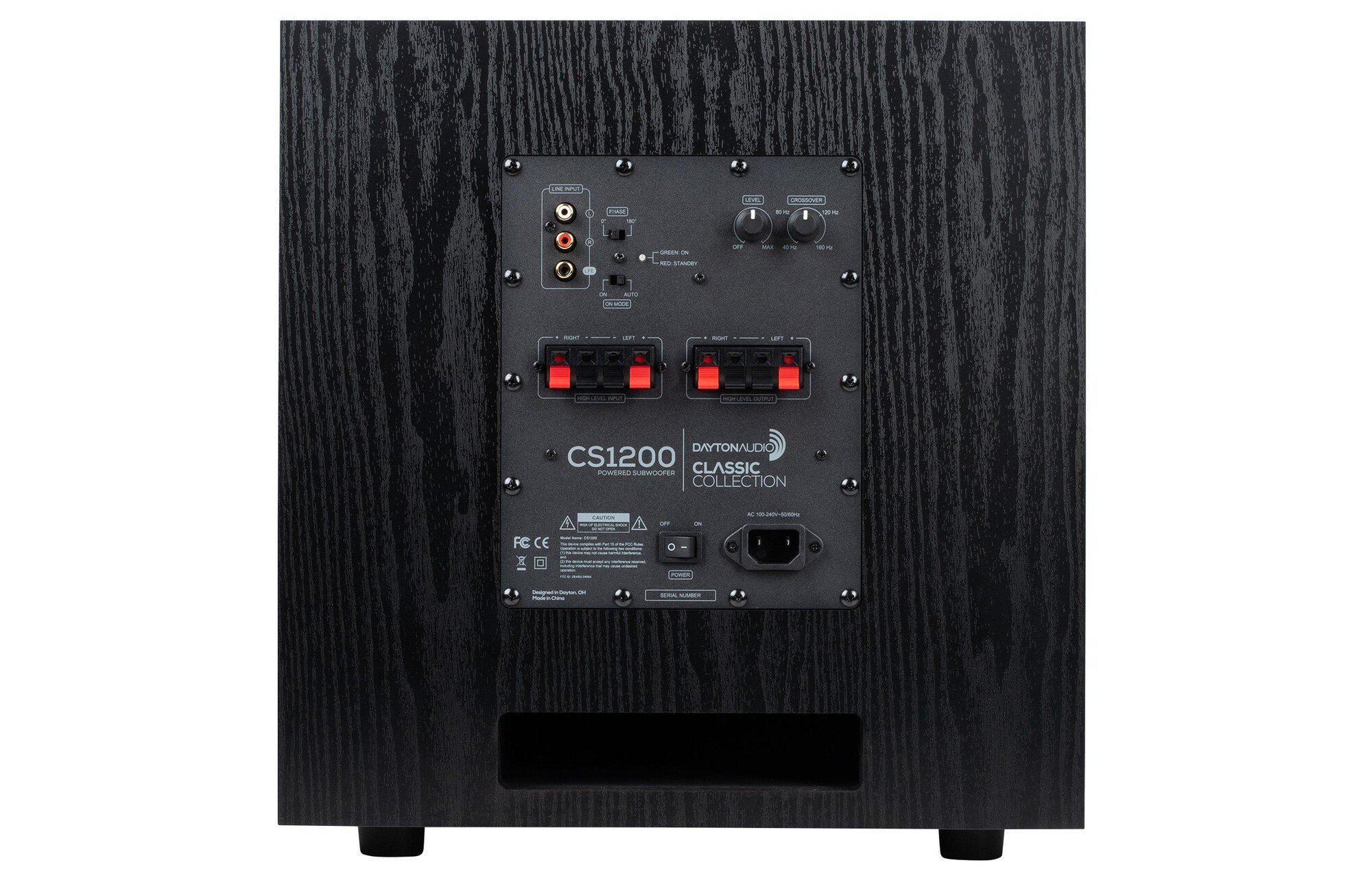 Dayton Audio CS1200 12" 200W-os mélysugárzó fekete színben